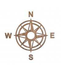 Drewniana róża wiatrów na ścianę | boscohome.pl | Ręcznie robione