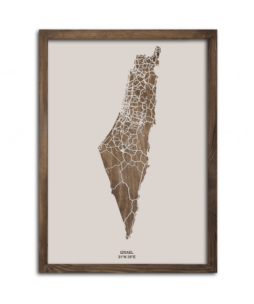 Obraz Izrael - Plakat z Mapą Państwa - Dostosuj | boscohome.pl