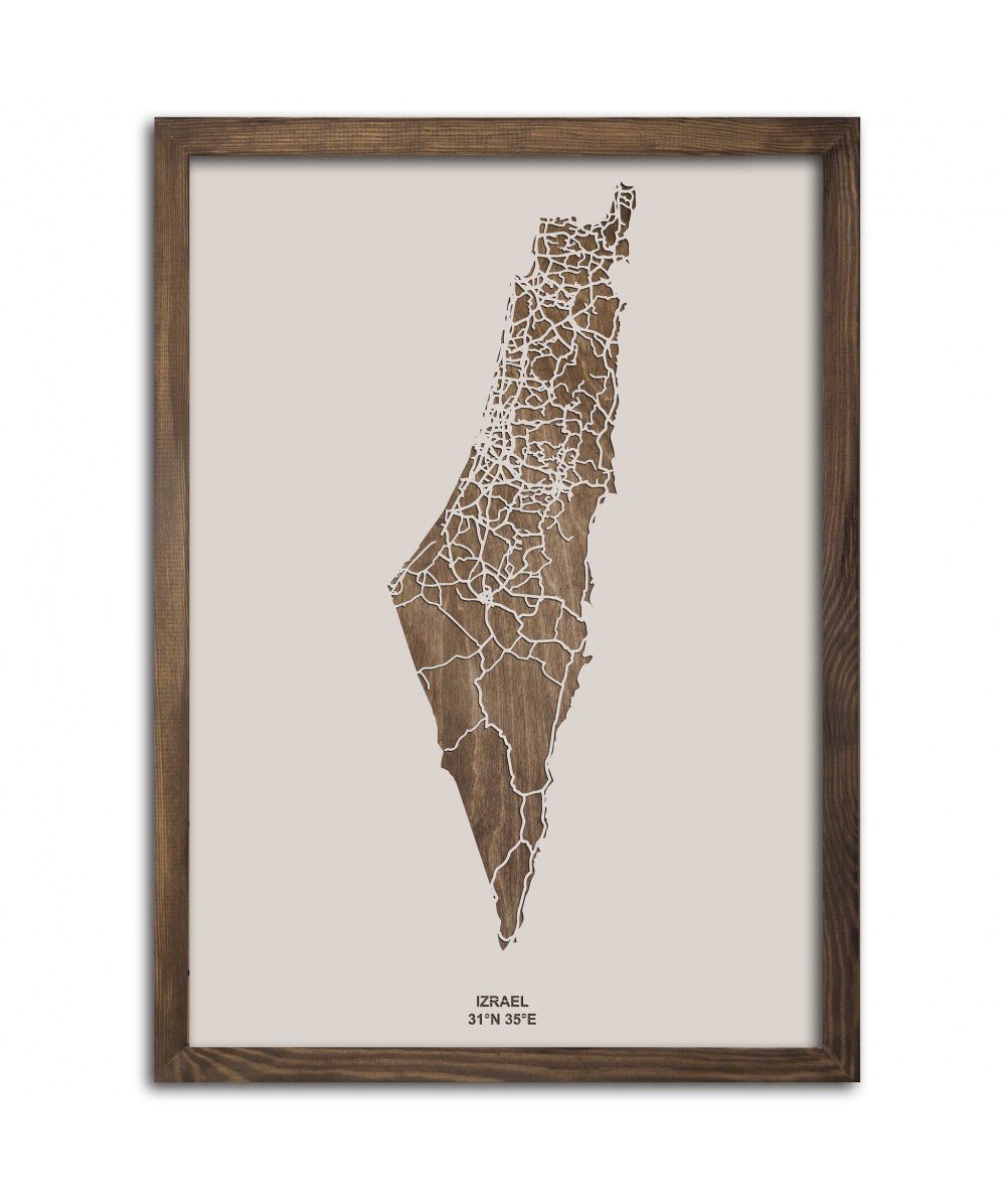 Obraz Izrael - Plakat z Mapą Państwa - Dostosuj | boscohome.pl