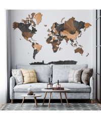 Drewniana Mapa Świata 3D, Mapa z Drewna 3D | Boscohome |  Konfigurator