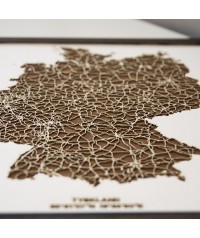 Drewniana mapa państwa: Izrael | Laserowe Studio