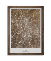 Drewniana mapa miasta: Łódź | boscohome.pl