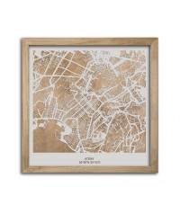 Drewniana mapa miasta: Ateny | boscohome.pl