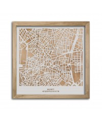Drewniana mapa miasta: Madryt | boscohome.pl