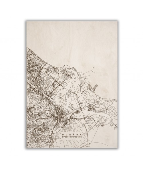 Gdańsk - drewniany plan
