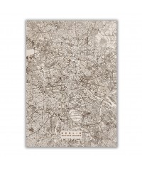 Drewniana mapa Berlina LINE ART | Tworzone ręcznie w Polsce