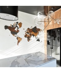 Drewniana Mapa Świata 3D, Mapa 3D z Drewna | Boscohome |  Konfigurator
