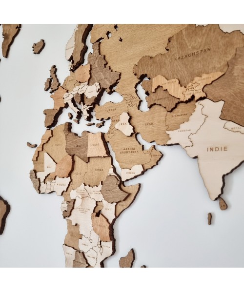 3D Wooden World Map | Boscohome | Customize