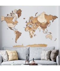 3D Wooden World Map | Boscohome | Customize