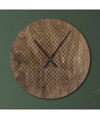 Drewniany zegar na ścianę | Boscohome | Dodatki do wnętrz