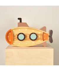 Drewniana Lampa LED Dla Dzieci