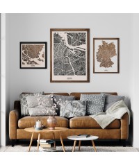 Drewniany Obraz Malmo - Plakat z Mapą Miasta - Dostosuj | boscohome.pl
