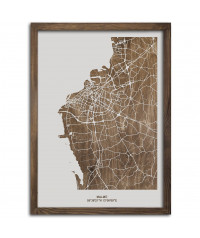 Drewniany Obraz Malmo - Plakat z Mapą Miasta - Dostosuj | boscohome.pl