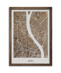 Drewniany Obraz Budapeszt - Plakat z Mapą Miasta - Dostosuj | boscohome.pl