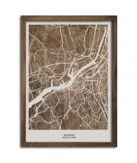 Drewniany Obraz Göteborg - Plakat z Mapą Miasta - Dostosuj | boscohome.pl