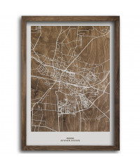 Drewniany Obraz Olkusz - Plakat z Mapą Miasta - Dostosuj | boscohome.pl