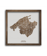 Drewniany Obraz Majorka - Plakat z Mapą Miasta - Dostosuj | boscohome.pl