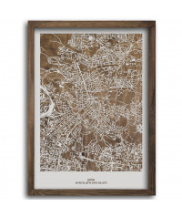 Drewniany Obraz Lwów - Plakat z Mapą Miasta - Dostosuj | boscohome.pl