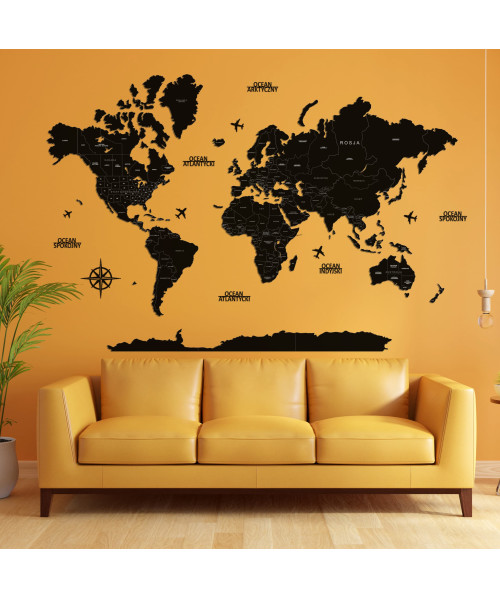 Mapa Świata BLACK?️| Boscohome