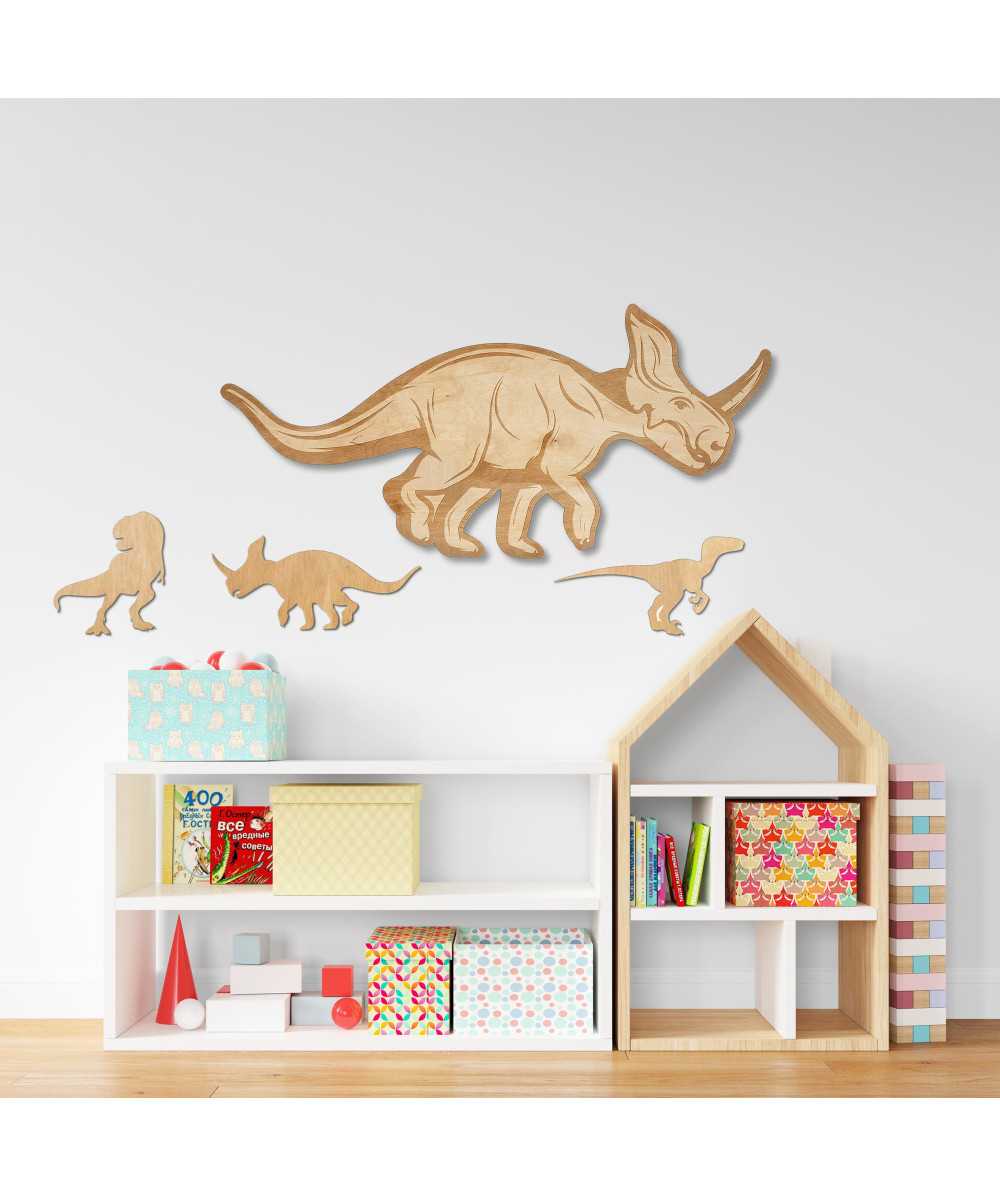 Drewniane Dinozaury Triceratops | Boscohome | Stworzono w Polsce