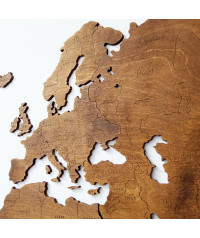 Mapa Świata🗺️ z Drewna z Nazwami Stanów USA, Kanady, Australii - Dostosuj