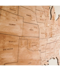 Drewniana Mapa USA | Boscohome |  Tworzone ręcznie w Polsce