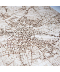 Drewniana mapa Wrocławia LINE ART | Tworzone ręcznie w Polsce